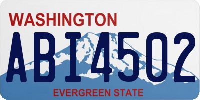 WA license plate ABI4502