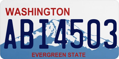 WA license plate ABI4503