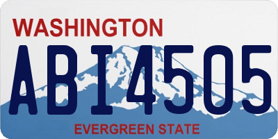 WA license plate ABI4505