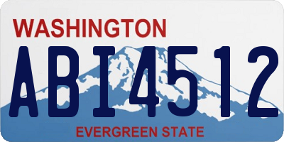 WA license plate ABI4512