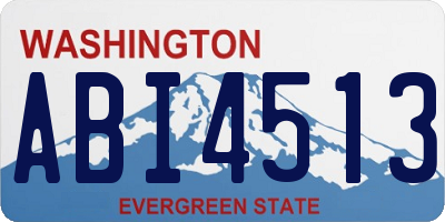 WA license plate ABI4513