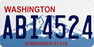 WA license plate ABI4524