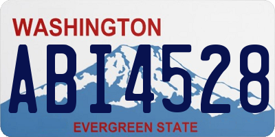 WA license plate ABI4528