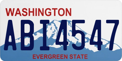 WA license plate ABI4547