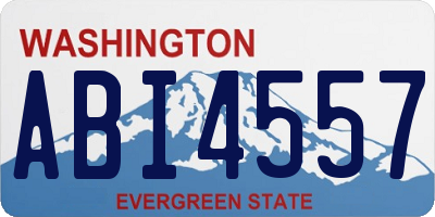 WA license plate ABI4557