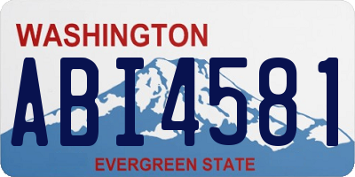 WA license plate ABI4581