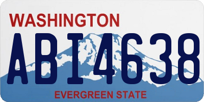 WA license plate ABI4638