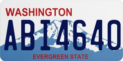 WA license plate ABI4640
