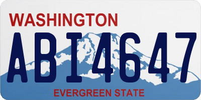 WA license plate ABI4647