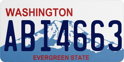 WA license plate ABI4663