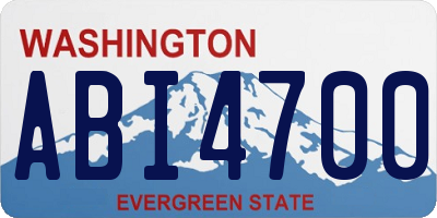 WA license plate ABI4700
