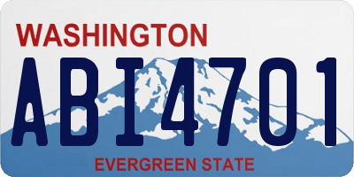 WA license plate ABI4701