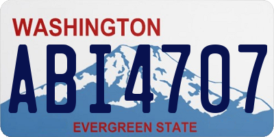 WA license plate ABI4707