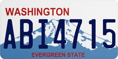 WA license plate ABI4715