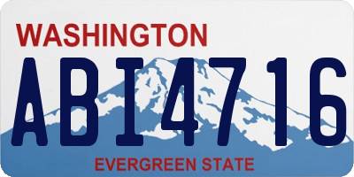 WA license plate ABI4716