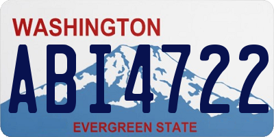 WA license plate ABI4722