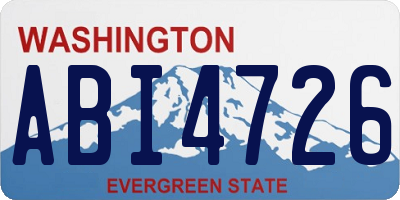 WA license plate ABI4726