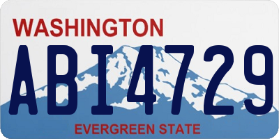 WA license plate ABI4729