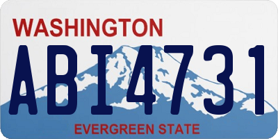 WA license plate ABI4731