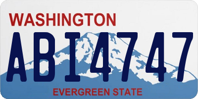 WA license plate ABI4747