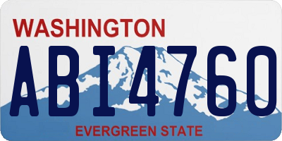 WA license plate ABI4760