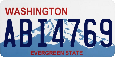 WA license plate ABI4769