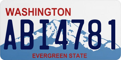 WA license plate ABI4781