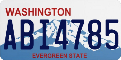 WA license plate ABI4785