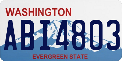 WA license plate ABI4803