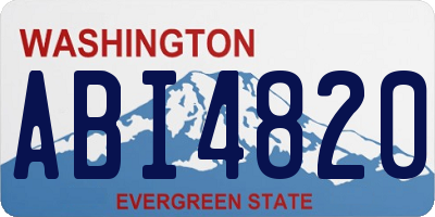 WA license plate ABI4820