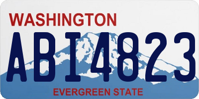WA license plate ABI4823