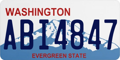 WA license plate ABI4847