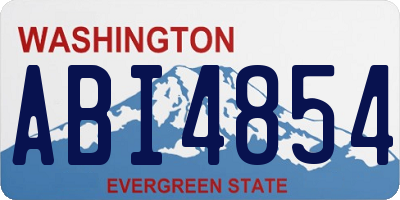 WA license plate ABI4854