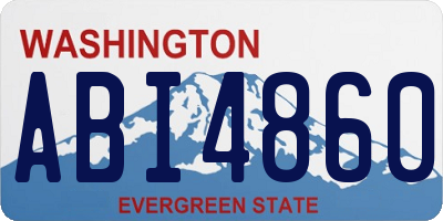 WA license plate ABI4860