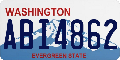 WA license plate ABI4862