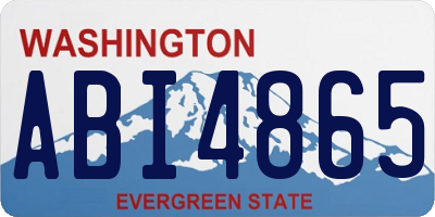WA license plate ABI4865