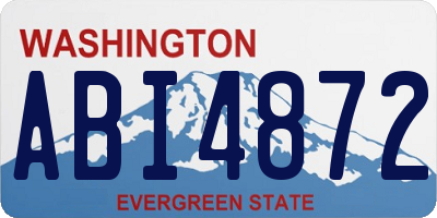 WA license plate ABI4872