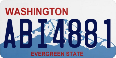 WA license plate ABI4881