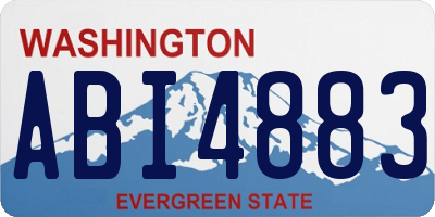 WA license plate ABI4883