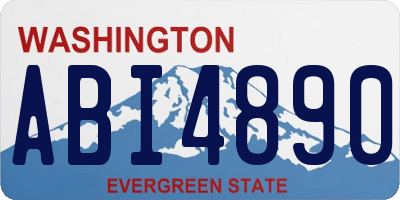 WA license plate ABI4890