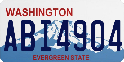WA license plate ABI4904