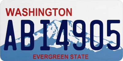 WA license plate ABI4905