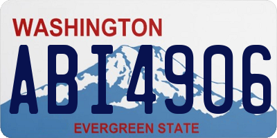 WA license plate ABI4906
