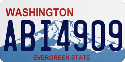WA license plate ABI4909