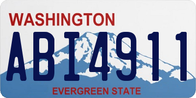 WA license plate ABI4911