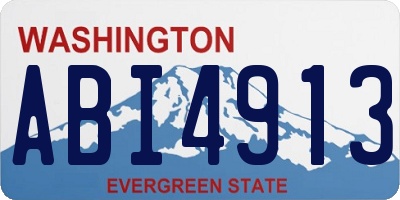 WA license plate ABI4913