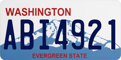 WA license plate ABI4921