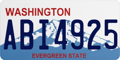 WA license plate ABI4925