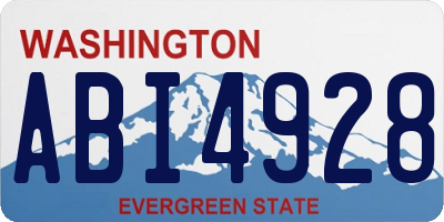 WA license plate ABI4928