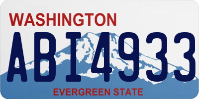 WA license plate ABI4933